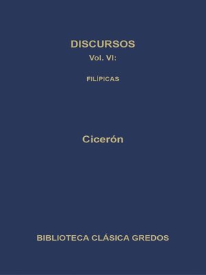 cover image of Discursos VI. Filípicas